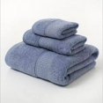 thumbnail image 1 of Namzi Juego de Toallas de Baño de Algodón, 3 Piezas Toallas Suaves Azules - Juego de Toallas de Mano de Lujo para Viaje y Hogar, 1 of 5