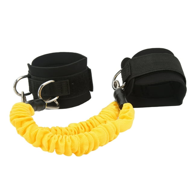 Correa de resistencia para entrenamiento de piernas, banda de resistencia para tobillos, correa de resistencia para tobillos amarilla, banda de tensión para tobillos, diseño aerodinámico
