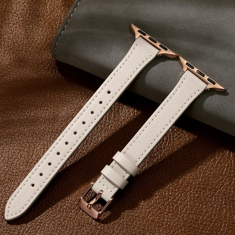 KOMI Slim Leather Band Compatible with Apple Watch Band 40mm 38mm