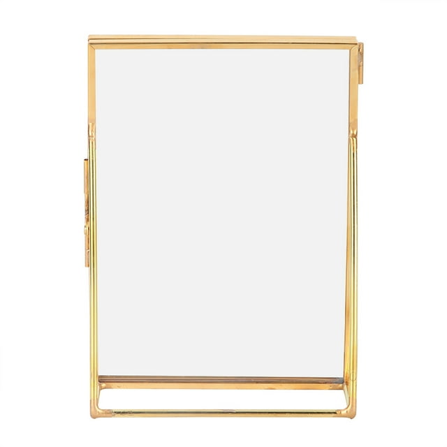 Photo Frame, Antique Photo Frames Exquisite Christmas Picture Frames Brass Retro Glass Easy To Use Metal Picture Frame For Birthday For Wedding For Christmas