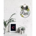 thumbnail image 2 of Eveokoki He Is Risen Sign Front Door Porch Decorations, Round Rustic Wood Hanging Sign for Farmhouse Porch Outdoor Home Holiday Front Door Sign Decor, 2 of 5