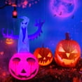 thumbnail image 3 of MTFun Inflatable Ghost Pumpkin Light Remote Control Halloween inflatable Ghost Blow-up Halloween Light Outdoor Terror Scary Props for Holiday Party Yard Garden Lawn, 3 of 7