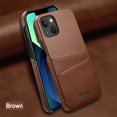 thumbnail image 6 of SaniMore Case for iPhone 15 6.1" 2023, Card Slots [Up to 2] Wear-resistant PU Leather Skin Shockproof PC Backplane Anti-fall Slim Lightweight Shell for iPhone 15, Brown, 6 of 7