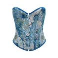 thumbnail image 1 of Diconna Women's Shapewear Print Design Front Hook Buckle Back Drawstring Strap Slim Fit Push Up Shaper Tops, 1 of 9