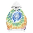 thumbnail image 4 of Craaazy Hoodies For Women Tie Dye Print Loose Fit Long Sleeve Crewneck Pullover Sweatshirt With Pocket Gifts, 4 of 5