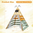 thumbnail image 2 of Costway Kids Teepee Tent with Machine Washable Flags & Door Curtains Detachable Chalkboard, 2 of 10