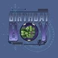 thumbnail image 2 of Boy's Marvel Birthday Boy Hulk Mech Suit Punch Pull Over Hoodie Navy Blue Heather Small, 2 of 4