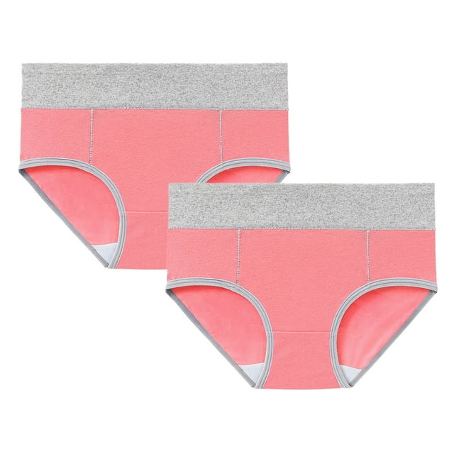 Culottes en Coton pour Femmes Taille Haute sous-Vêtements Doux Couvrance Totale 2 Pack