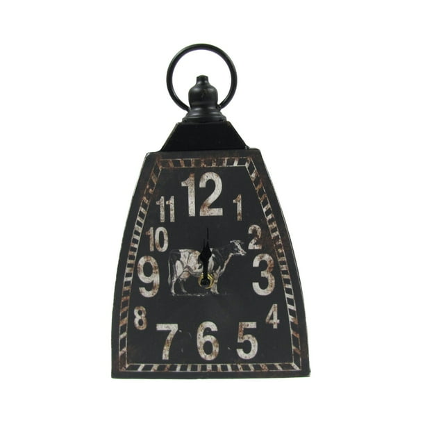 Vintage Metal Cowbell Table Mantle Clock Rustic Cow Bell Farmhouse Kitchen Home Decor Walmart Com