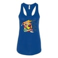 thumbnail image 3 of Colorful Pitbul | People Will Know How Large Your Soul | Dean Russo Art Animal Lover Ladies Racerback Tank Top, Royal, Large, 3 of 6