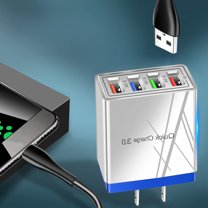 TNDBKQWR Hyper Charge Pro Charger, Cell Phone Wall Chargers, 4-Port Quick Charge 3.0 Hub with Temp Control & Fast Charging, Charge All Your Devices 4X Faster for Phone