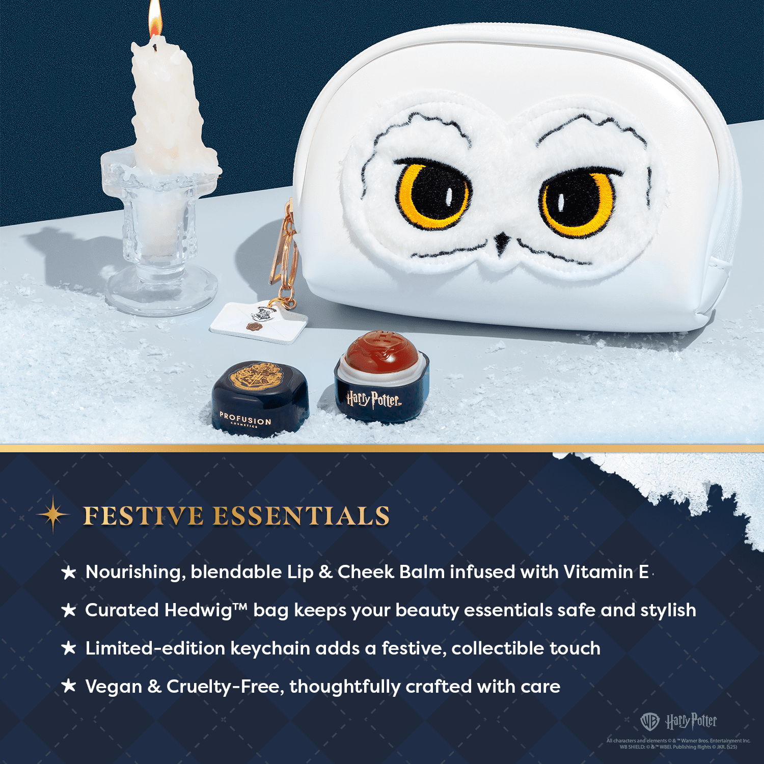 Profusion Cosmetics Harry Potter Holiday Hedwig Makeup Bag