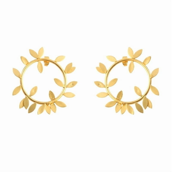 Tara juvel 18k Gold Plated Handmade Brass Earrings