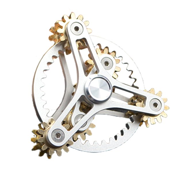 Spinning Top Gears Linkage Gyro Toy Descompresión Nine-Tooth Linkage Spinning Top Metal Diy Juguetes Giratorios A Mano Para Niños Yuarrent FN007967-04