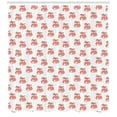 thumbnail image 3 of Ambesonne Fox Shower Curtain, Abstract Dotted Background, 69"Wx84"L, Coral Seafoam Black, 3 of 3