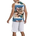 thumbnail image 5 of Rocae Playful Cat for Men's Basketball Jersey Lightweight and Breathable Athletic Tank Top,Quick-Drying Sports Jersey Medium, 5 of 9