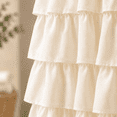 Beige Ruffle Shower Curtain For Bathroom 72x84 Inch Elegant Ruffled ...