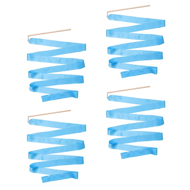 UPOUART Rubans de Danse avec Baguettes 2m Ruban de Gymnastique Rythmique pour Enfants Tourbillonnant 4 Pcs