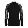 thumbnail image 4 of Skksst Womens Sequins High Neck Lace Long Sleeve Gothic Skull Blouse T Shirt Tops, 4 of 4