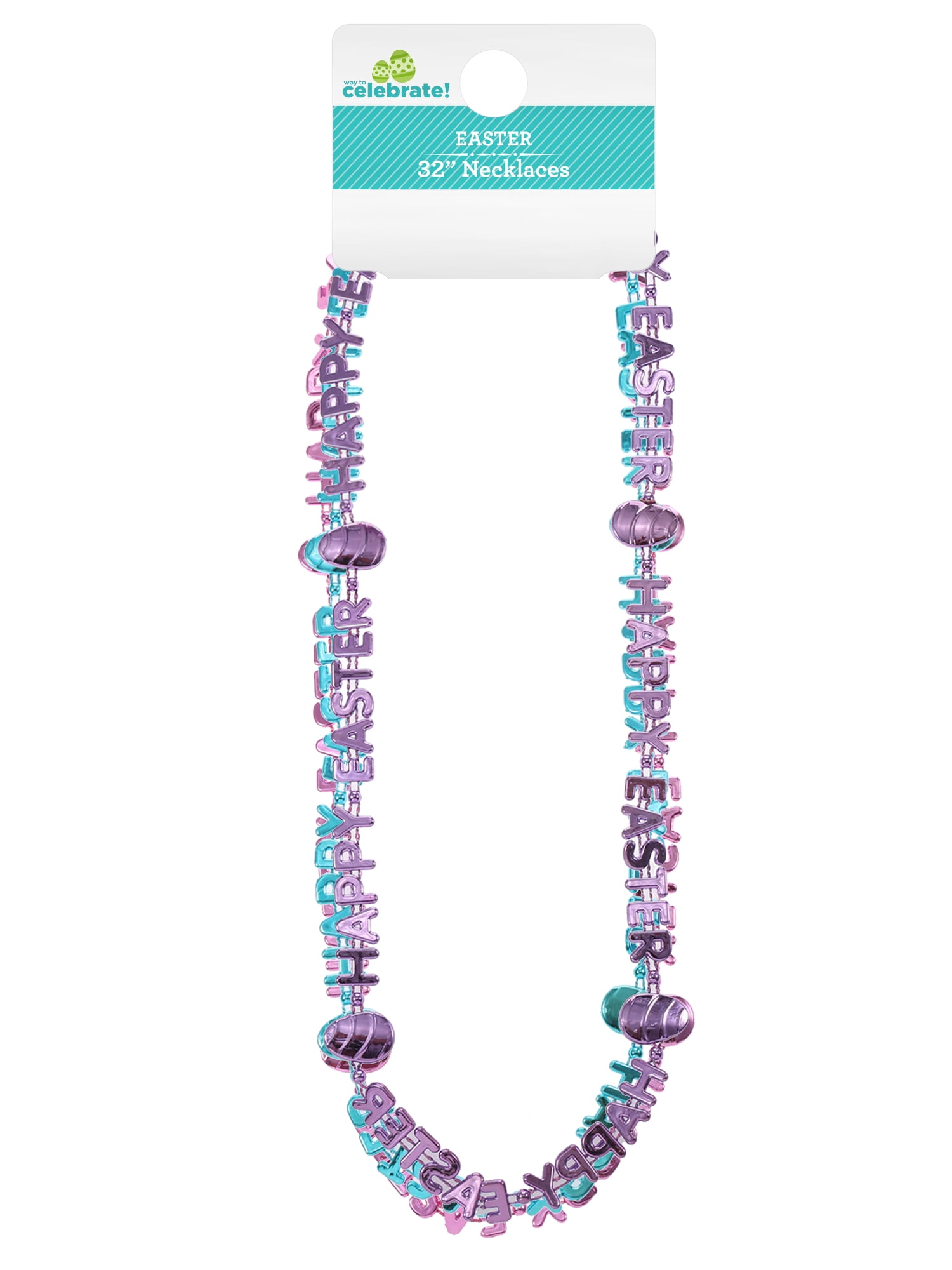 Way to Celebrate Easter Festive Metallic Necklace Set