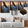 thumbnail image 4 of Designart "Soaring Eagle in Flight I" Animals Eagle Metal Wall Art, 4 of 5