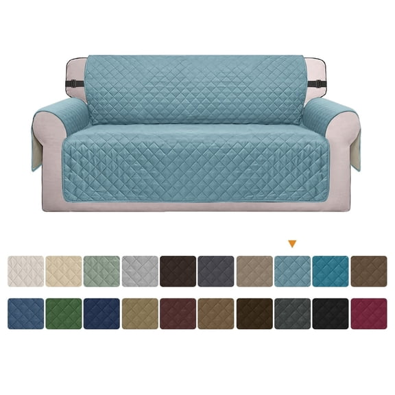 suxuMhao Slipcovers, (Loveseat Size) 2 Seater Couch Cover, Washable Sofa Covers for Pets, Couch Slipcover Fit Sofa, Couch Covers for Sofa, Pet Sofa Cover, 1 Piece, Light Blue