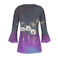thumbnail image 2 of Mittory Women's Tunic Tops 3/4 Length Sleeve Blouses Dressy Casual V Neck Spring Summer Fashion Trends, 2 of 4
