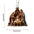 thumbnail image 3 of Todaioua Nativity Scene Ornaments for Christmas Tree - Flat 3.9'' Height | Nativity Set Indoor, The Birth of Jesus Decor, Religious Gifts for Christian & Family, 3 of 5