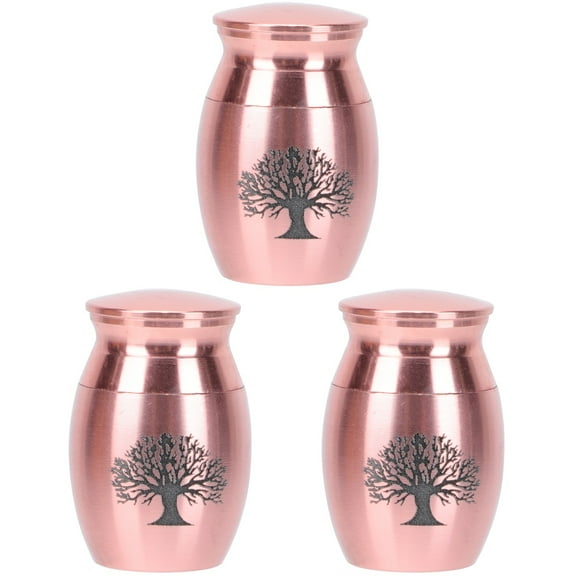 Set of 3 Small Dog Urns for Ashes Pet Lid Unscrewed Storage