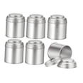 thumbnail image 3 of DOLITY 6x Tea Tin Canisters Easy to Clean Round Metal Loose Leaf Storage Containers Silver Canisters, 3 of 7