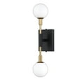 thumbnail image 2 of Kendal Lighting Ambience 2-Light Black and Brass Wall Sconce, 2 of 2