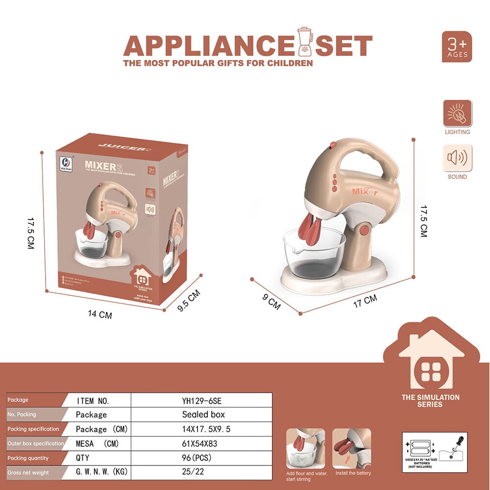 Sarzi Children Kitchen Appliances Blender Toys with Lights Sound