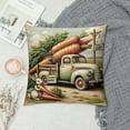 thumbnail image 2 of QZHH Easter Lumbar Pillow Cover Spring Farmhouse Bunny Truck Carrots Rabbit Decor Spring Outdoor Decorative Throw Cushion Case for Sofa Couch Home Bed, 2 of 5