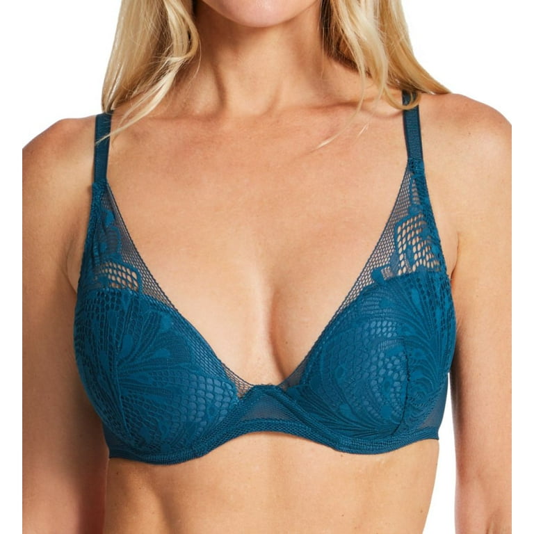 Women's Passionata 43H9 Thelma Plunge Bra (Blue Ming 36C)