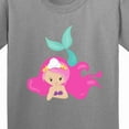thumbnail image 4 of Inktastic Cute Mermaid, Pink Hair, Little Mermaid, Starfish Youth T-Shirt, 4 of 5
