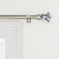 thumbnail image 2 of Mainstays 3/4" Acrylic Faceted Adjustable Single Curtain Rod, 30-84", Nickel, 2 of 6