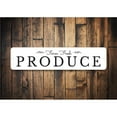 thumbnail image 1 of Farm Fresh Produce Novelty Sign, Metal Wall Decor - 4x18 inches, 1 of 4