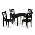thumbnail image 2 of East West Furniture NOCL5-BLK-W 5 Piece Norfolk Wood Dining Table Set - Black, 2 of 5