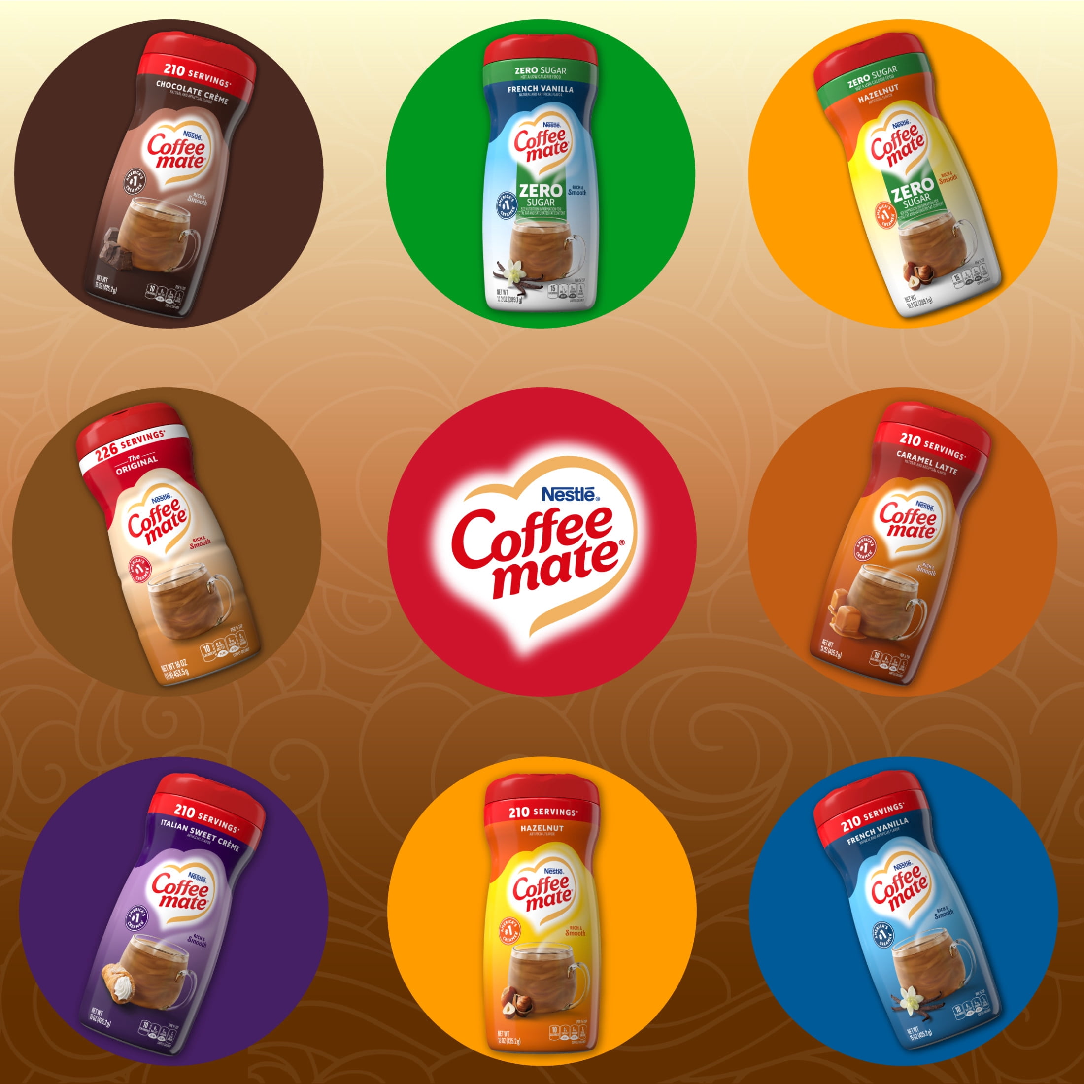 (12 pack) NESTLE COFFEE-MATE CREAMER FAT FREE ORIGINAL POWDER