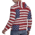 thumbnail image 6 of Sikiie America Flag Glitter Men's Hoodie, Essentials Hoodie, Sweatshirt, Pullover Hooded Sweatshirt for Men-Small, 6 of 7