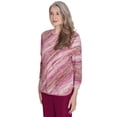 thumbnail image 3 of Alfred Dunner Womens  Diagonal Space Dye Crew Neck Sweater, 3 of 6
