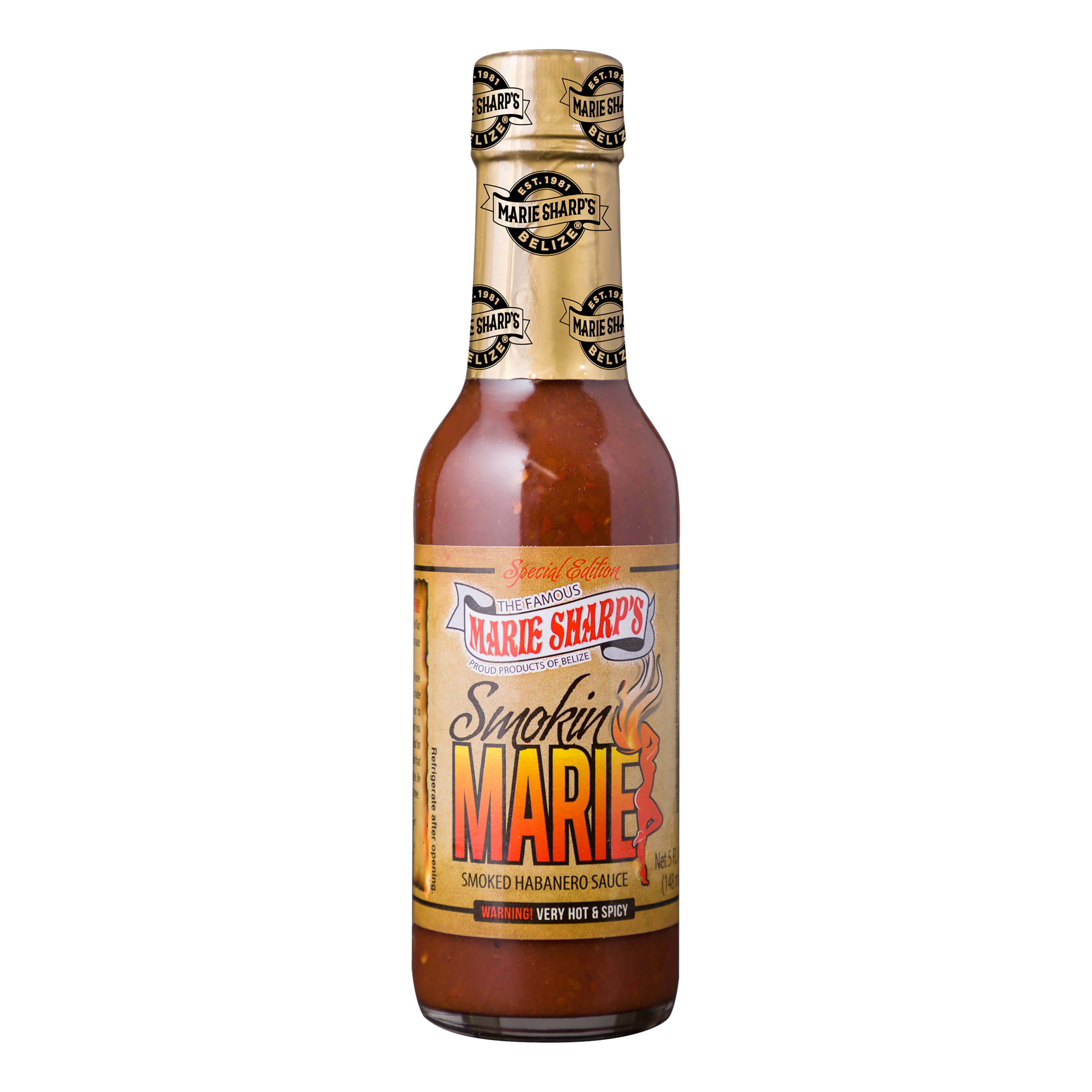Marie Sharp's Smokin' Marie Habanero Pepper Sauce 5 Ounce