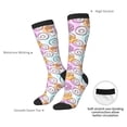 thumbnail image 4 of Pofeuu Donuts and Coffee Print Stockings, Adult Running Hiking Socks for Youth and Adult, 4 of 6