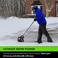 thumbnail image 4 of Yard Butler Charrue à Neige à Roulettes - Pelle à Neige Robuste avec Roues - Outil Efficace de Déneigement - Conception Ergonomique, Acier Enduit de Poudre pour une Performance Durable - Lame de 24 Pouces de Large, 4 of 4