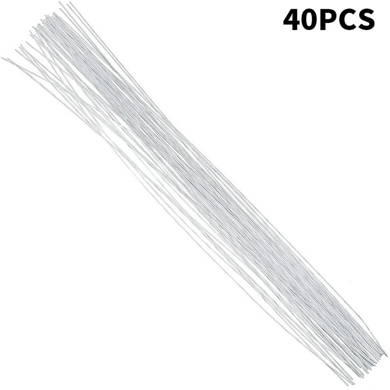 20 Gauge White Floral Wire 14 inch 50pcs/Package DIY