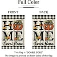 thumbnail image 4 of Fall Garden Flag, Flags for Outside 12.5x18 Inch Double Sided Pumpkins Home Sweet Home Small Mini Garden Flag Burlap Flag Home Decor for Yard Lawn Patio Outdoor, 4 of 6
