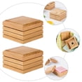 thumbnail image 5 of NUOLUX 2pcs Bamboo Soap Dish Drainage Soap Holder Bathroom Soap Container (Khaki), 5 of 6