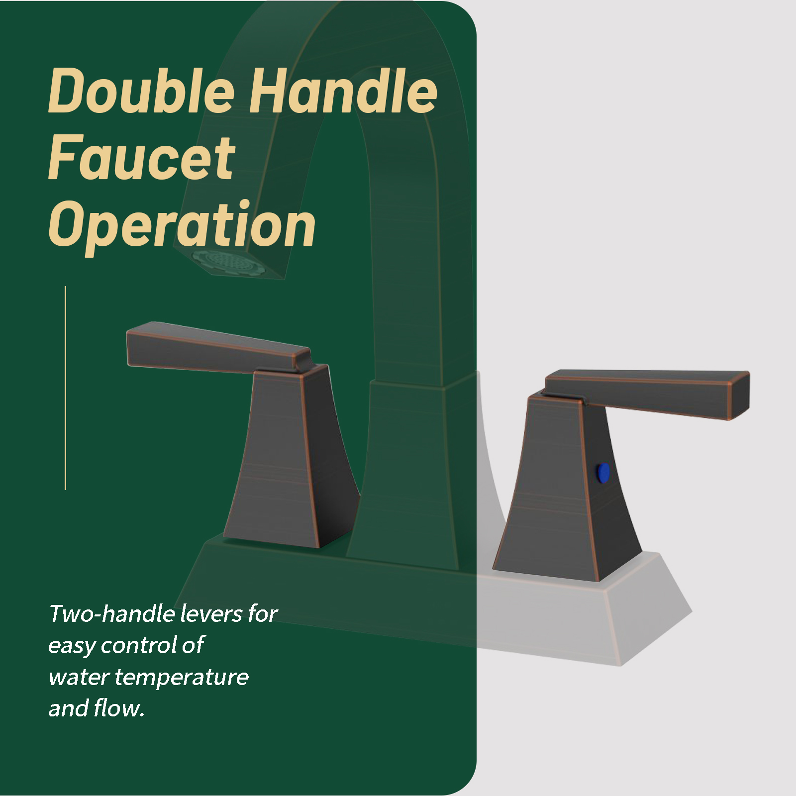 Cobbe Bathroom Sink Faucet 4-Inch Double Handle Centerset Bathroom  Vanity Faucet with Pop Up Drain and 2 Supply Lines Included Oil Rubbed Bronze