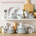 thumbnail image 6 of VEWEET Dinnerware Sets, Porcelain Dinner Set for 6, 50-Piece Ivory White, Series Annie, 6 of 7