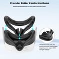 thumbnail image 6 of VR Face Cover and Lens Cover Compatible with Meta Quest 3S, Waterproof Silicone Face Pad Mask & Face Cushion & Joystick Thumb Grip for VR Headset, Anti-light Leakage-Pink, 6 of 6